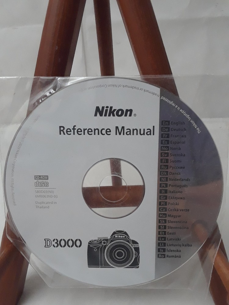 Reference Manual for Nikon D3000 - Nikon WINDOWS CD Software Disc