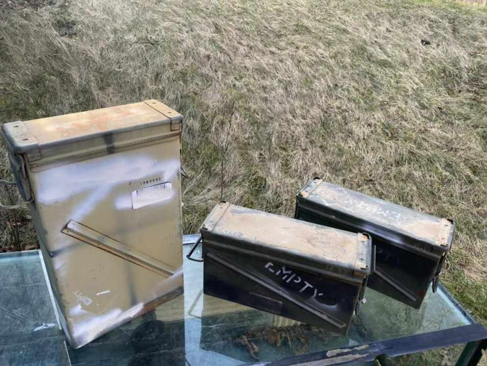 (3-Pack) PA156 81mm Mortar Ammo Can Surplus U.S Military Storage Metal Latch