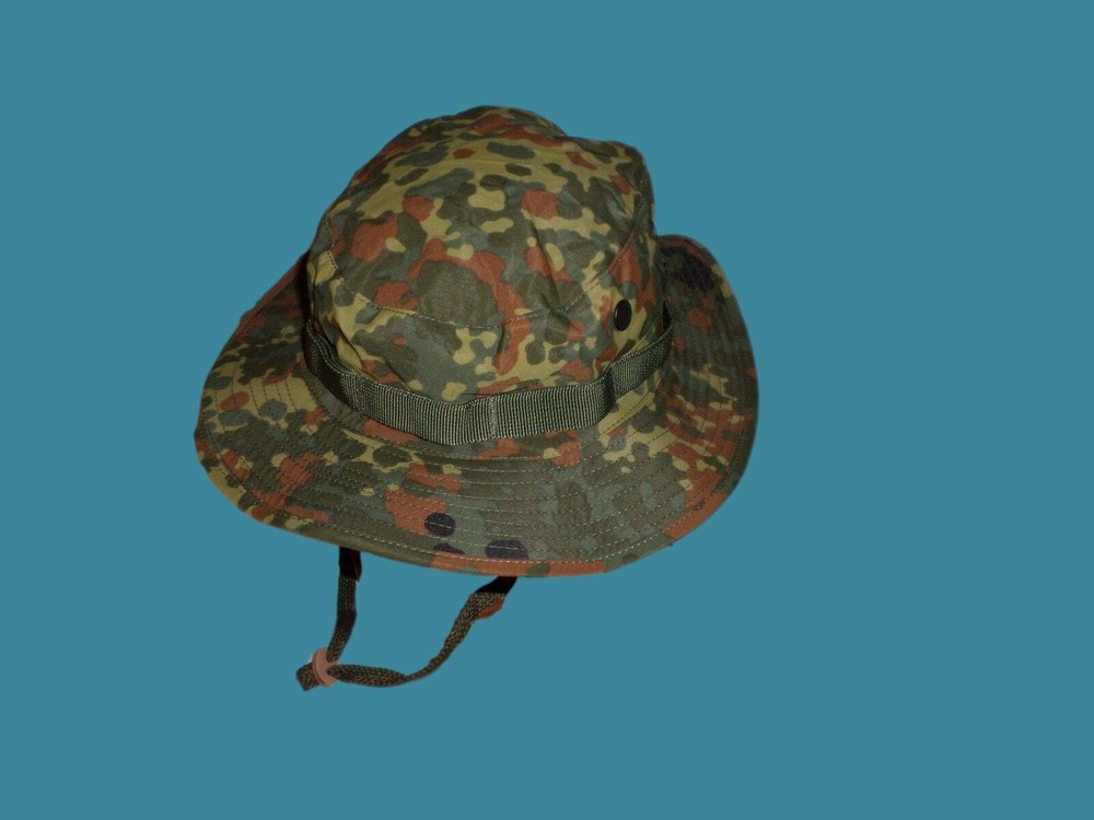 NEW GERMAN FLECKTARN CAMOUFLAGE PATTERN BOONIE HAT 100% RIP-STOP