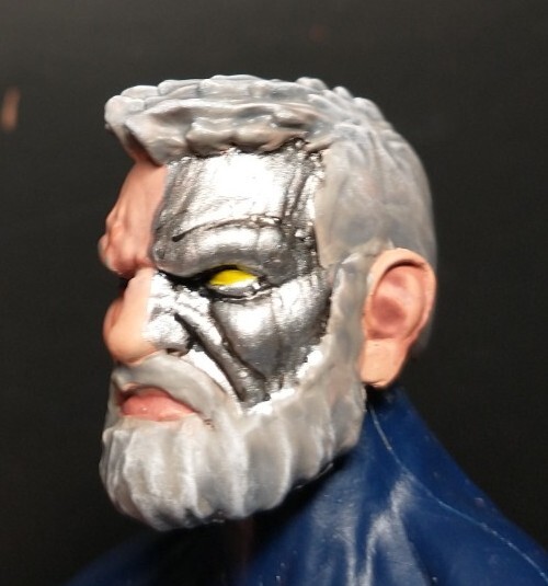 HEAD ONLY Marvel Legends Custom painted Head Cable Bearded head