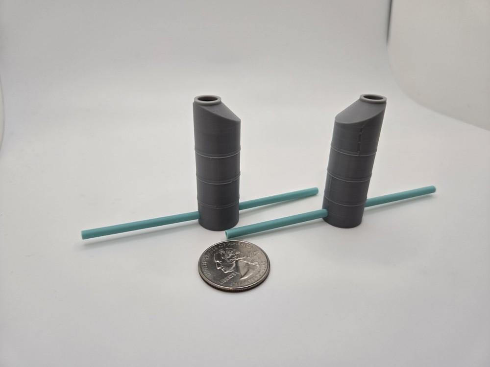 Custom 1/87 Scale Precast 48" Manhole w/ 12" Sewer Pipe *2 Pack*