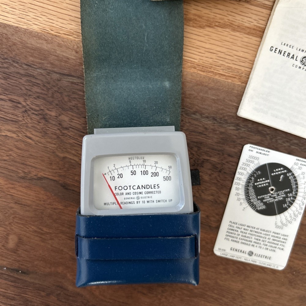 General Electric Light Meter Model Type 213 In Original Box And Paperwork