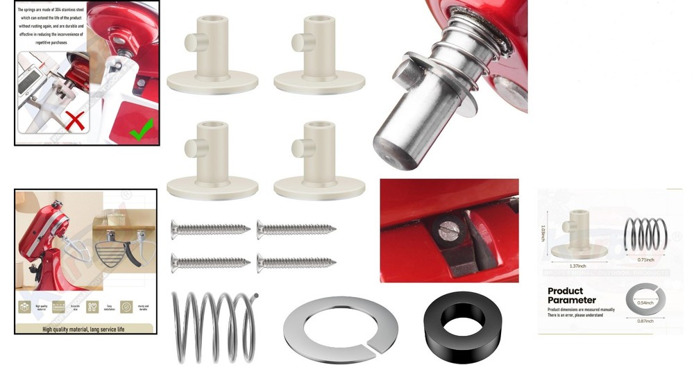 Dishwasher Safe Mixer Spring & Attachments for KitchenAid - Easy Installation