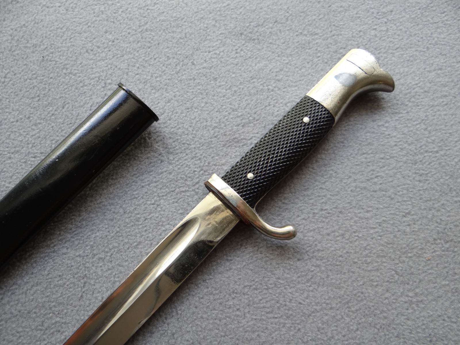 German WKC Knight Head Dress Bayonet with Metal Scabbard, WWII