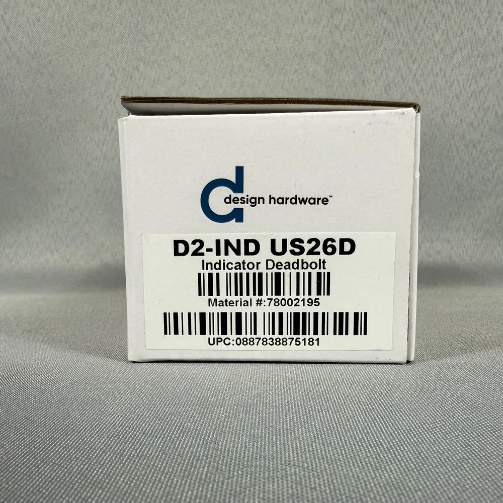 Design Hardware Indicator Deadbolt Thumbturn Lock D2-IND No Vacancy New NIB