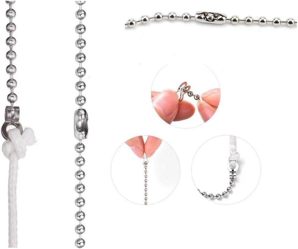 2 Pack Pull Chain String Extension with Connector for Ceiling Fan Light Fixture