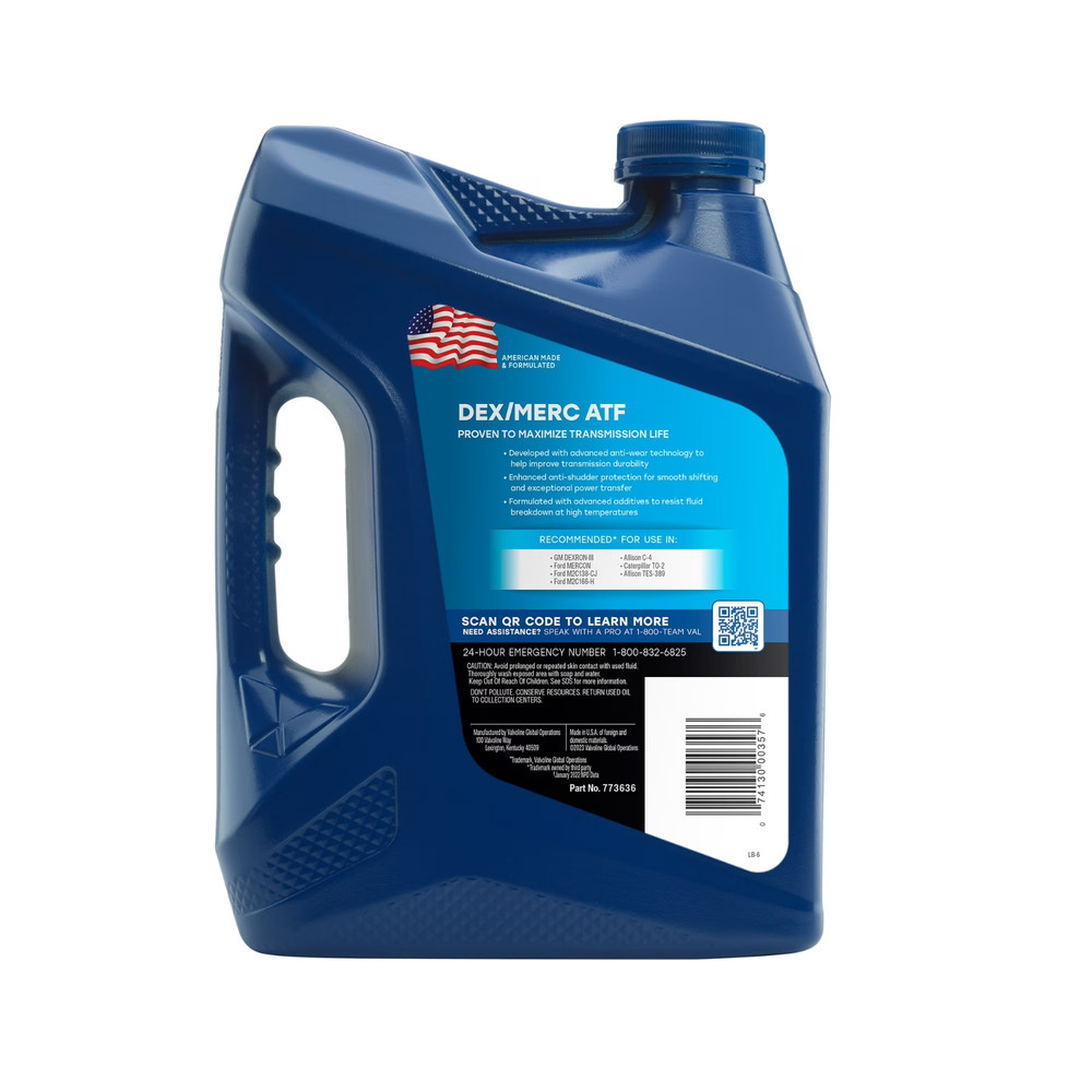 2 Pack Valvoline Dex/Merc Automatic Transmission Fluid (ATF) 1 GA