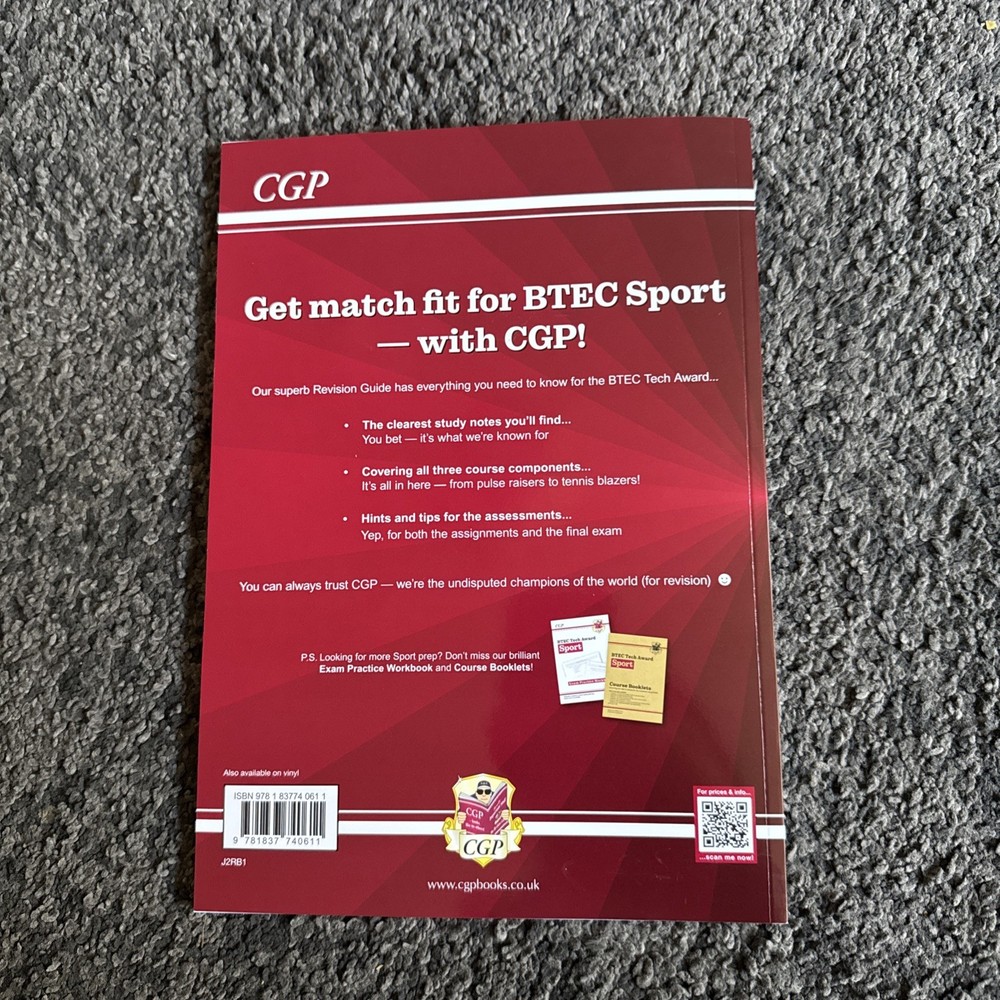 CGP BTEC tech award sport revision guide
