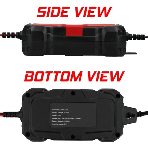 2x Automatic Battery Charger Maintainer Motorcycle Trickle Float For 6V 12V 2A