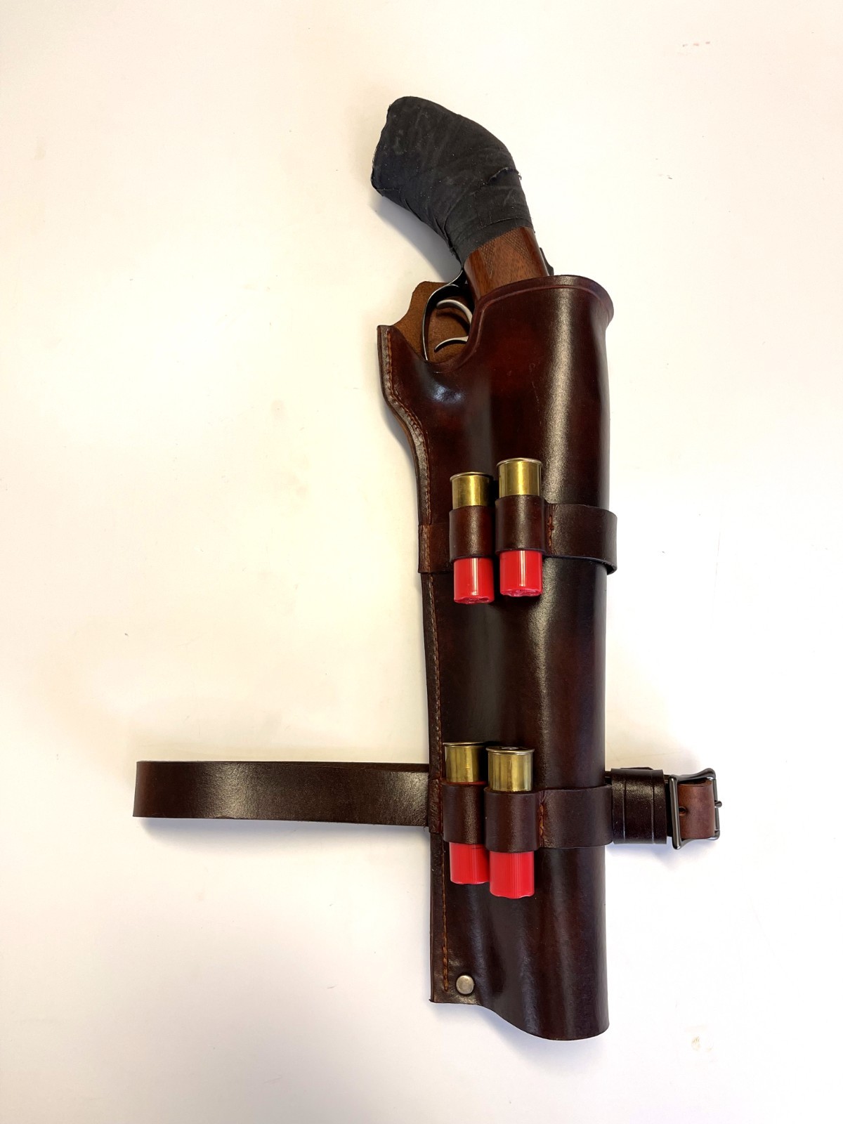 Double Barrel Shotgun Holster Mad Max Style - Dark Brown