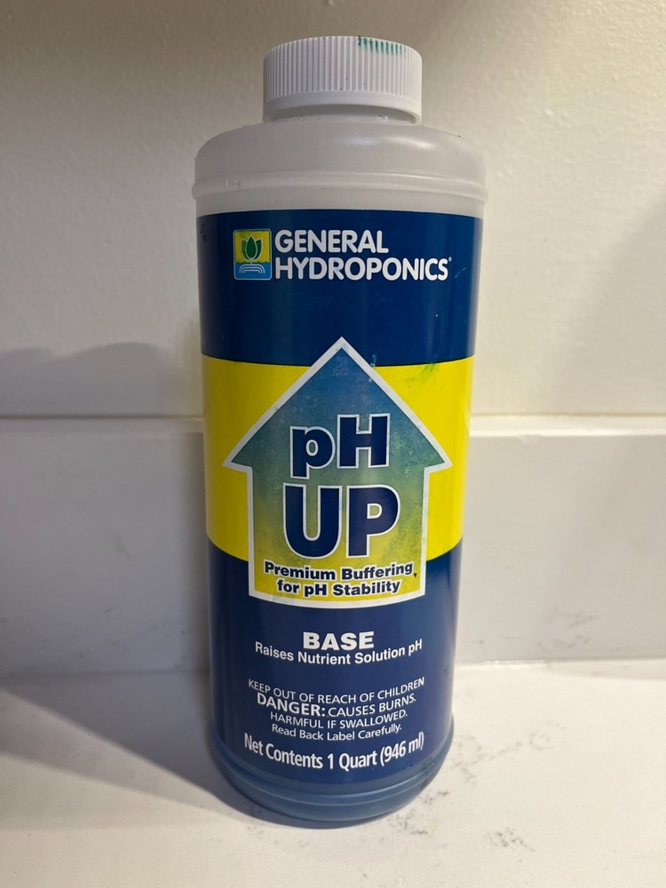 General Hydroponics pH Up Liquid, ~1 Quart