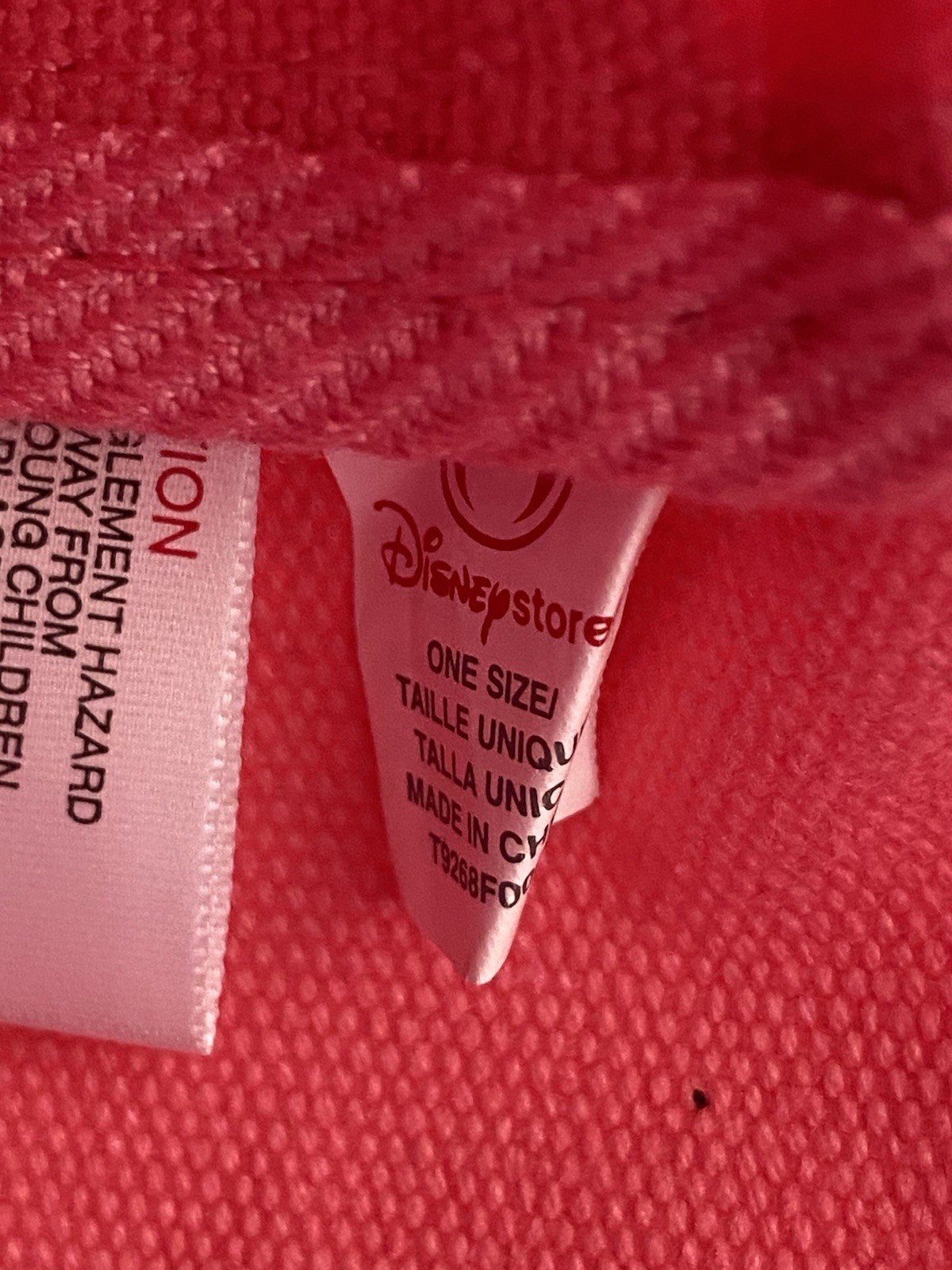 DISNEY Girls Minnie Canvas Beach Tote/bag Hot Pink 14” x 11” Pockets (Set of 2)