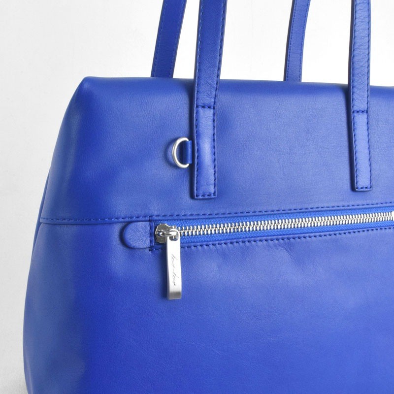 [kawa-Re] Clasp-Frame Square Tote Bag (1507BU)