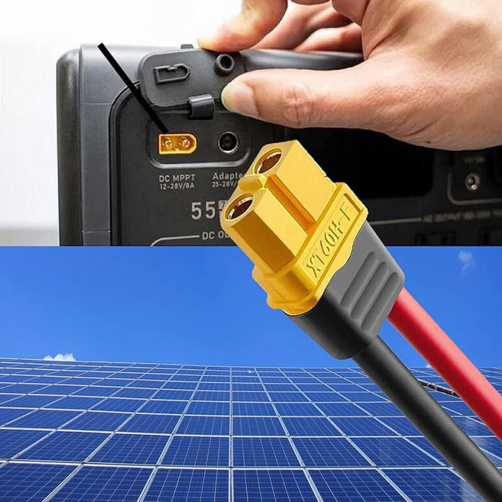 Connecting Cable 12AWG XT60I Female Solar Panel Connection Cable Charging Cable