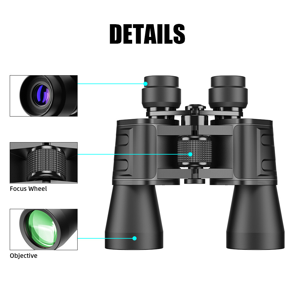 180x100 High Power Military Binoculars Day/Night Vision Waterproof Hunting +Case