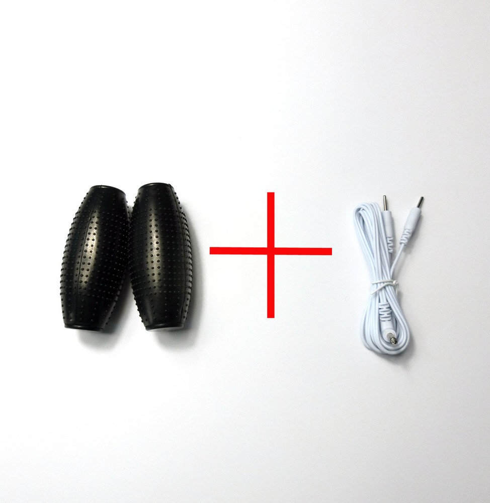 2 Hand Grenade electrode Physiotherapy Accessories With Cable for TENS Machine