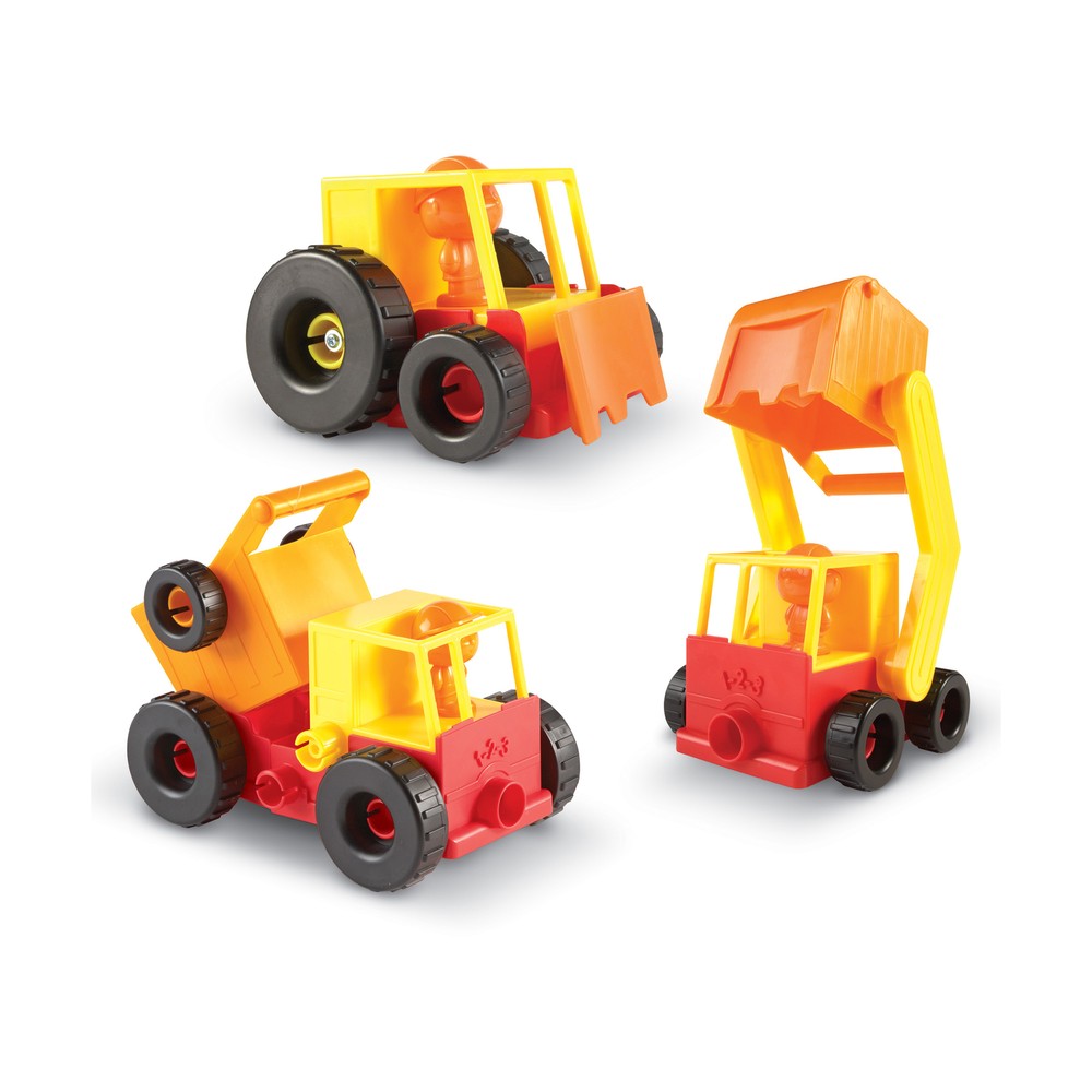 New - Learning Resources 1-2-3 Build It! Construction Crew - Ages 2+ | 1 player