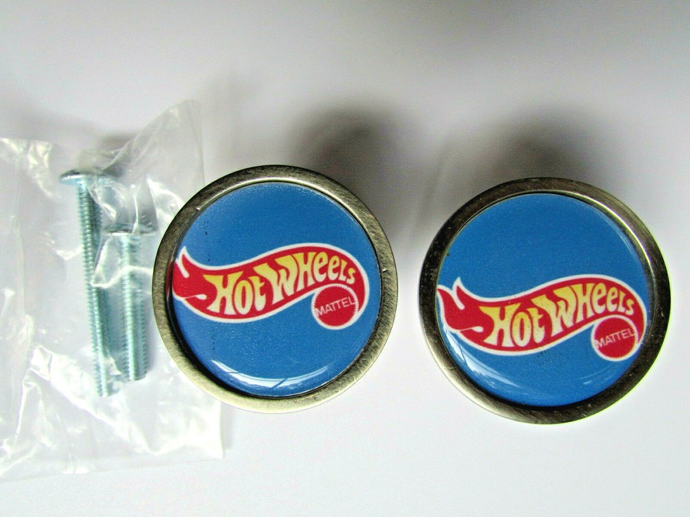 Hot Wheels Cabinet Knobs, Hot Wheels Car Logo Cabinet Pulls / kitchen knobs