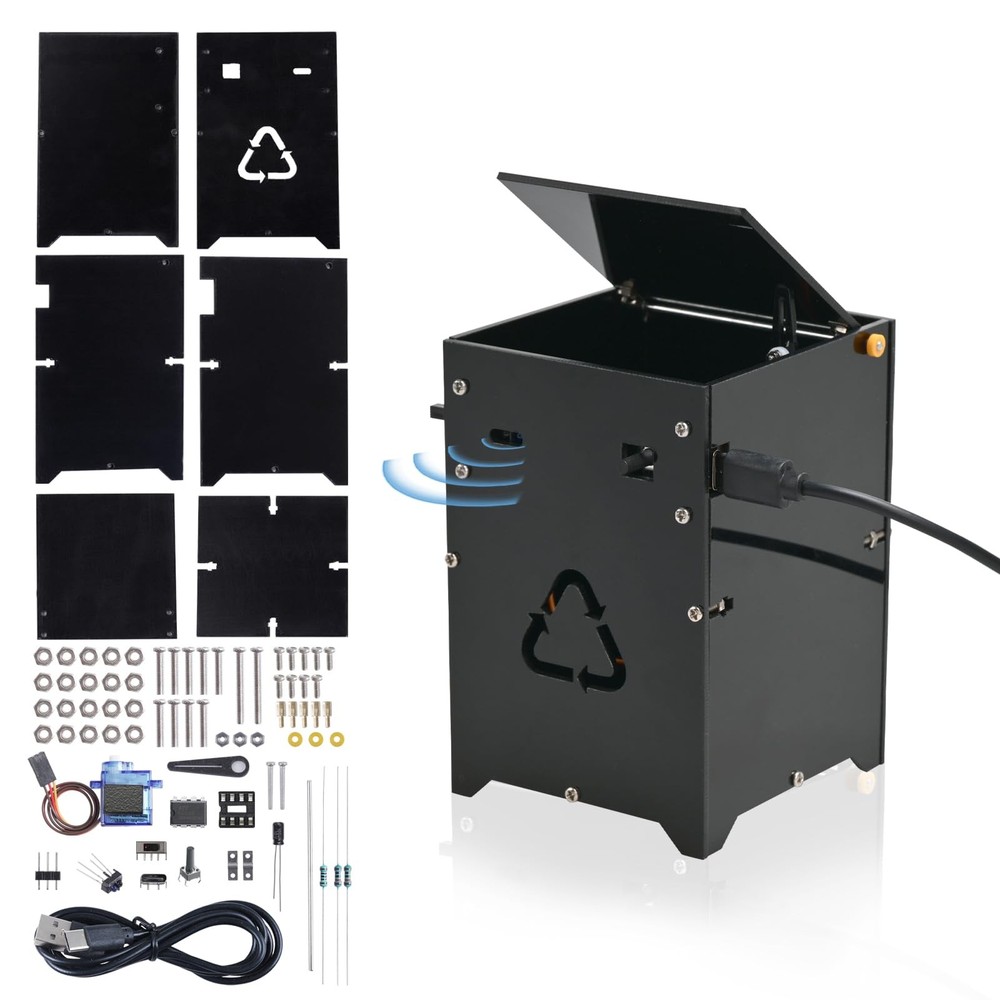 ICSTATION DIY Trash Can Simulation Soldering Practice Kit Through Hole, Learn...