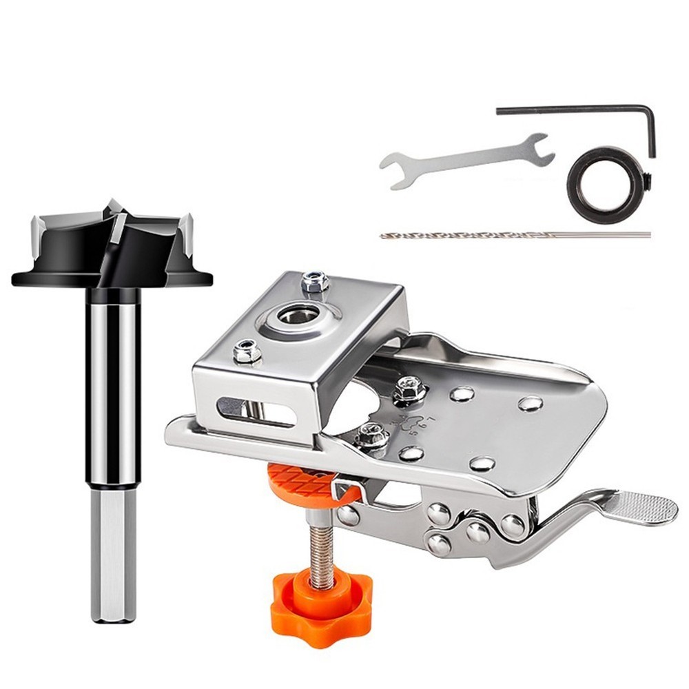 Efficient Hole Drilling with 35mm Concealed Hinge Drilling Guide Locator