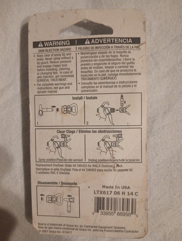 Graco Rac X Switch Tip Reversible Spray Tip Ltx-617