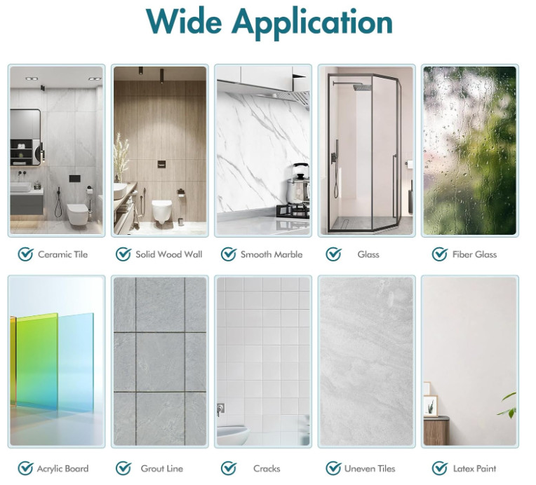 2 Pack Suction Cup Adhesive Shelves, NO-drilling Heavy Duty Storage Racks