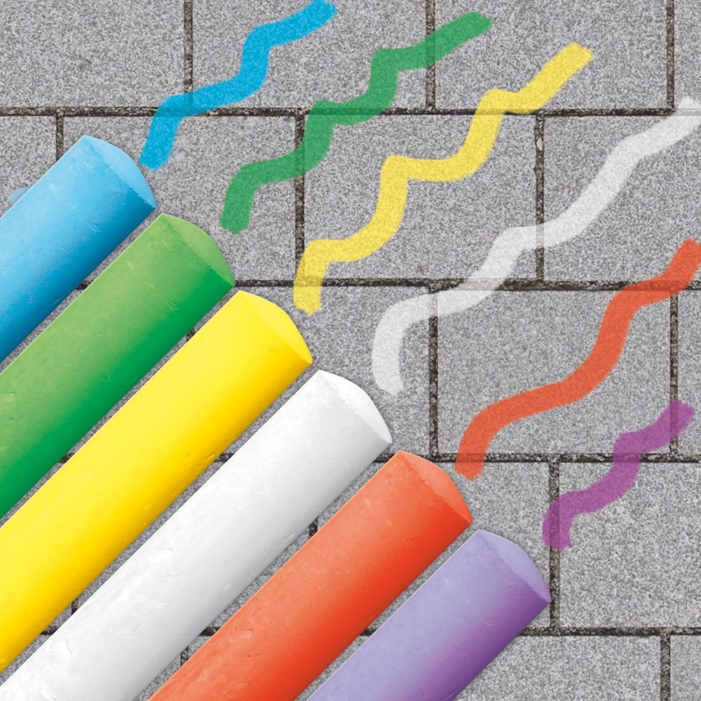 SES Creative 02206 Playground chalks 6 Pack, Mixed