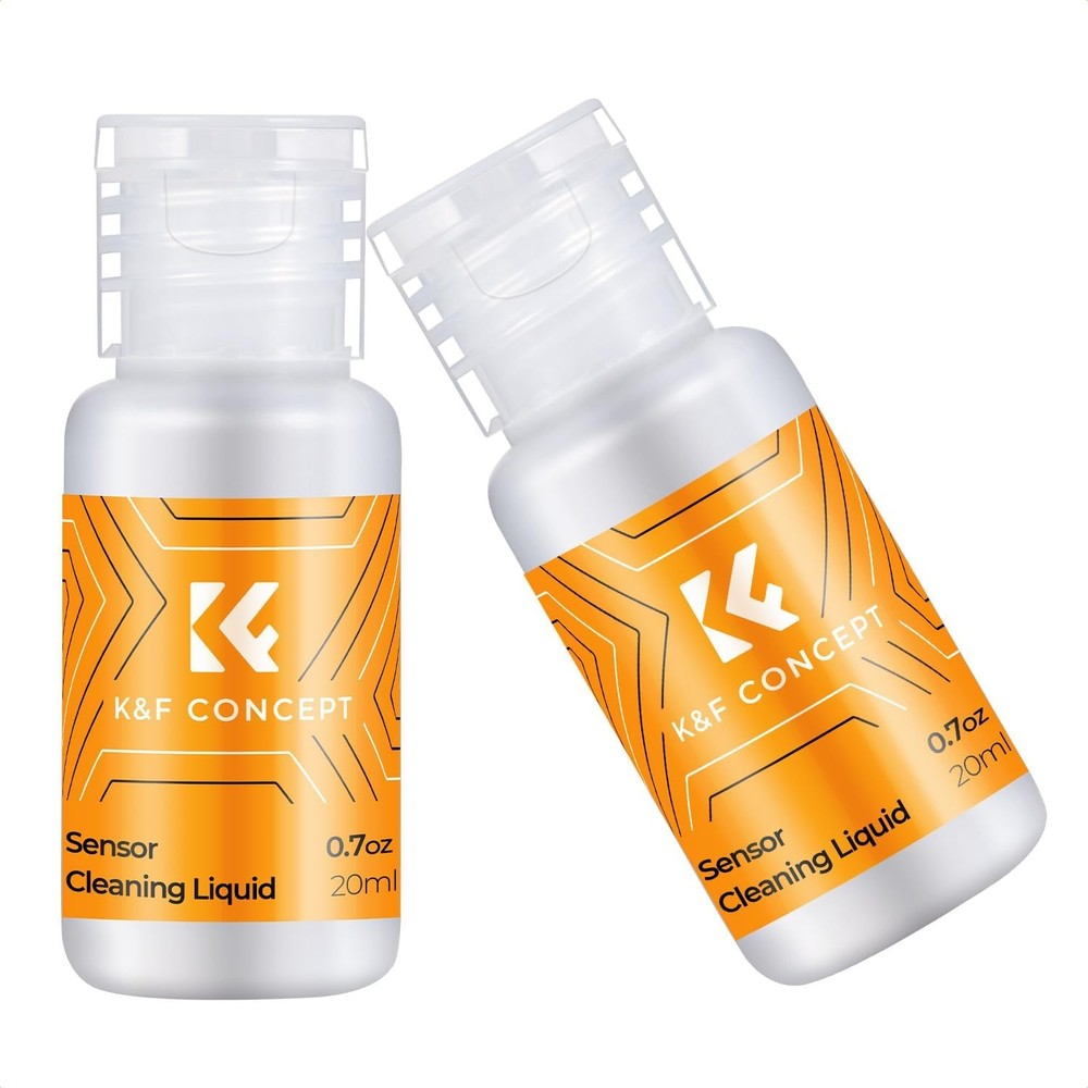 K&F CONCEPT 20ml × 2 Camera Sensor Cleaning Solution Lens Cleaner Fluid for CMOS