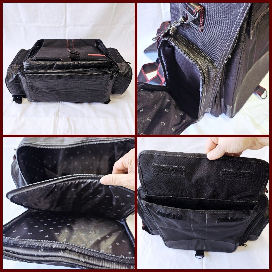 Gigskinz Backpack Unisex OS Black Red DJ Mixer Gear Case Damaged Zipper Pull Bag