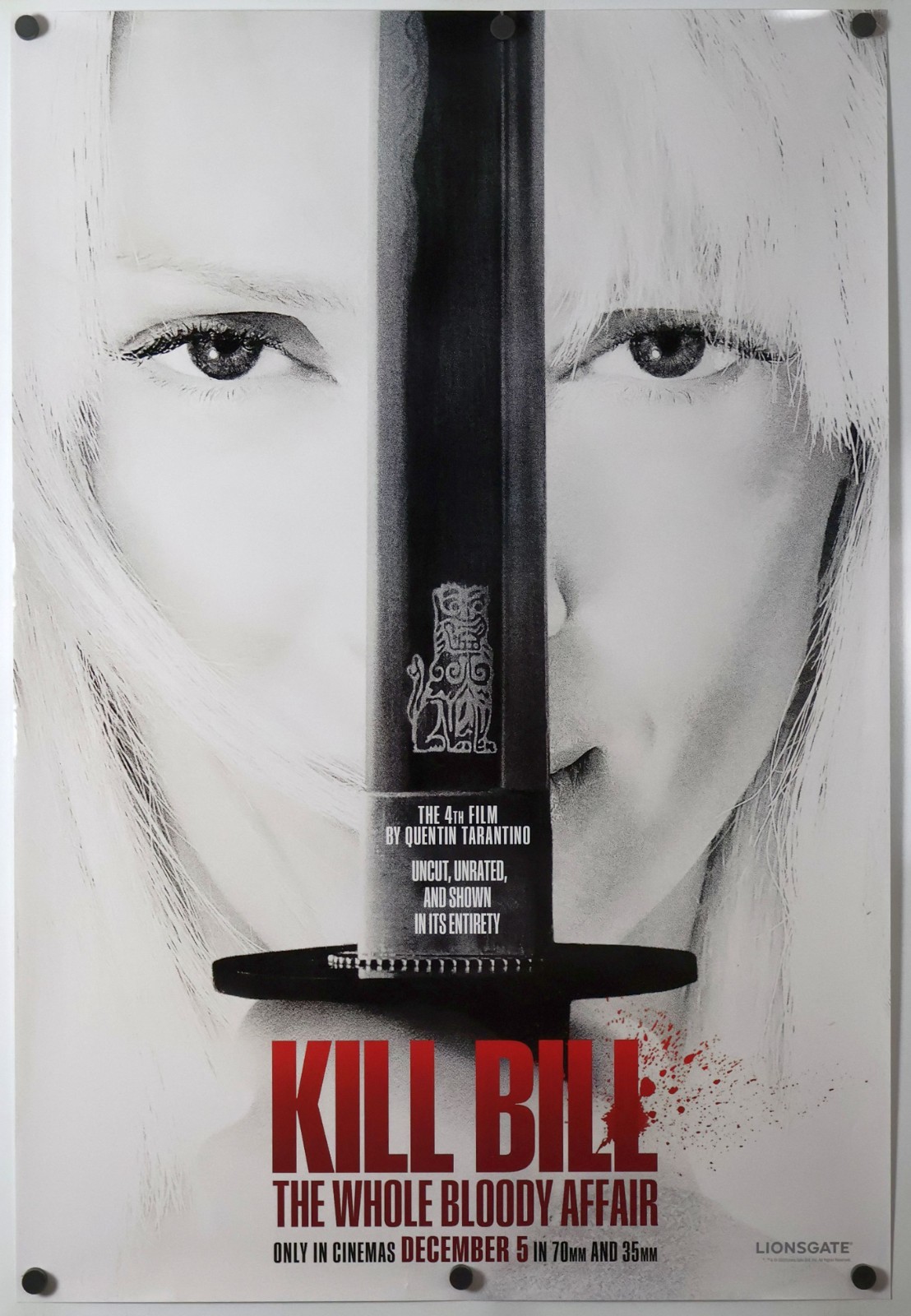 Kill Bill Whole Bloody Affair original DS movie poster 27x40 INTL Rerelease Adv