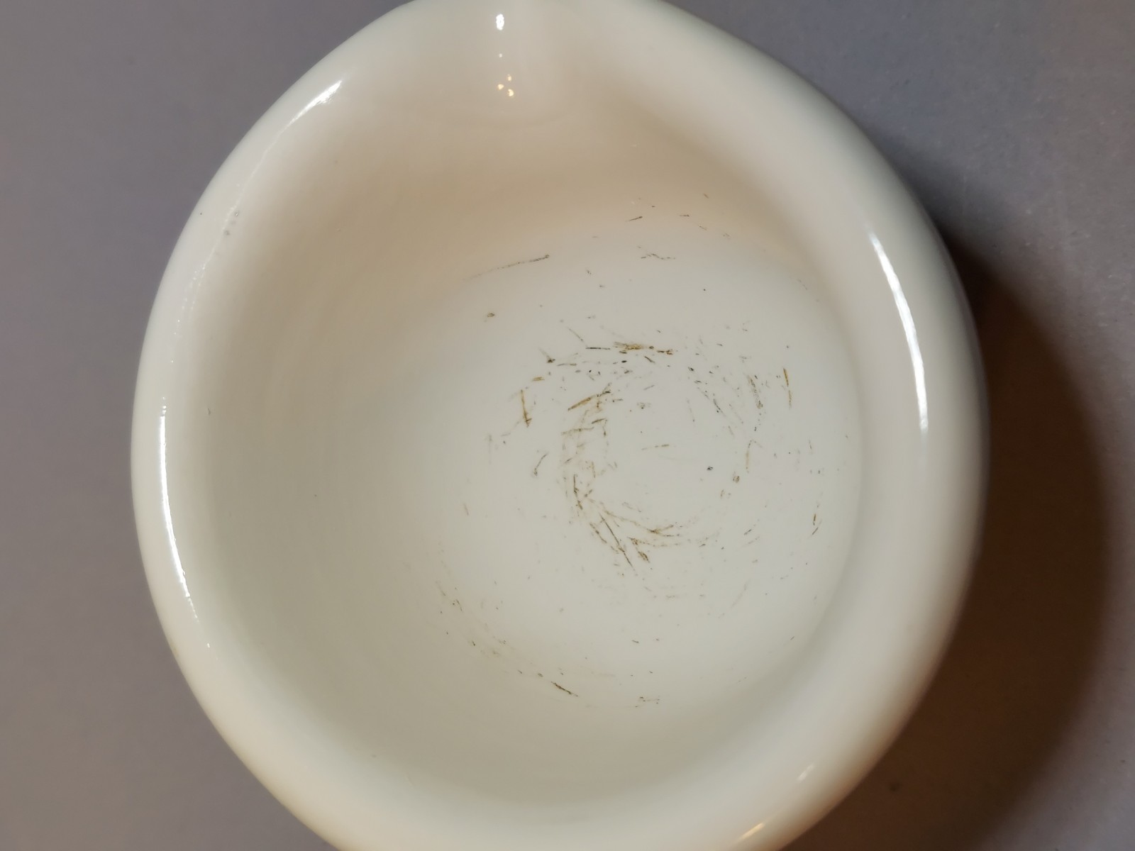 Vintage Small Coors USA Heavy White Porcelain Mortar & Pestle Lab Pharmacy