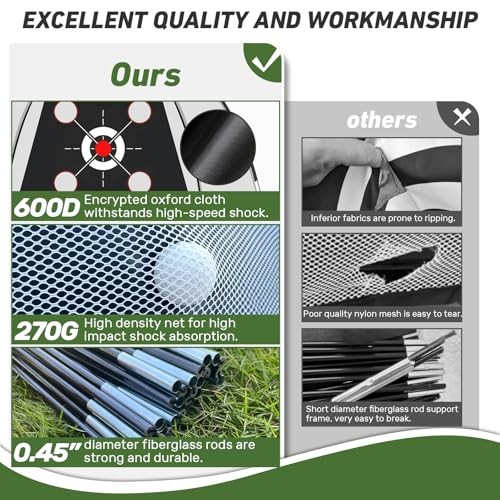 Golf Net with Practice Mat,Golf Hitting Aid Nets 10x7FT for Backyard 10*7