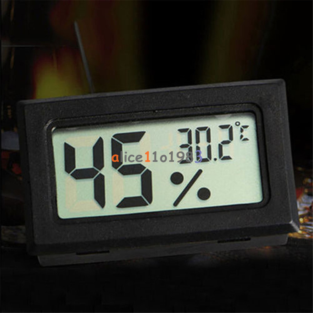 Red LED Voltage Meter Digital LCD Temperature Humidity Thermometer Hygrometer