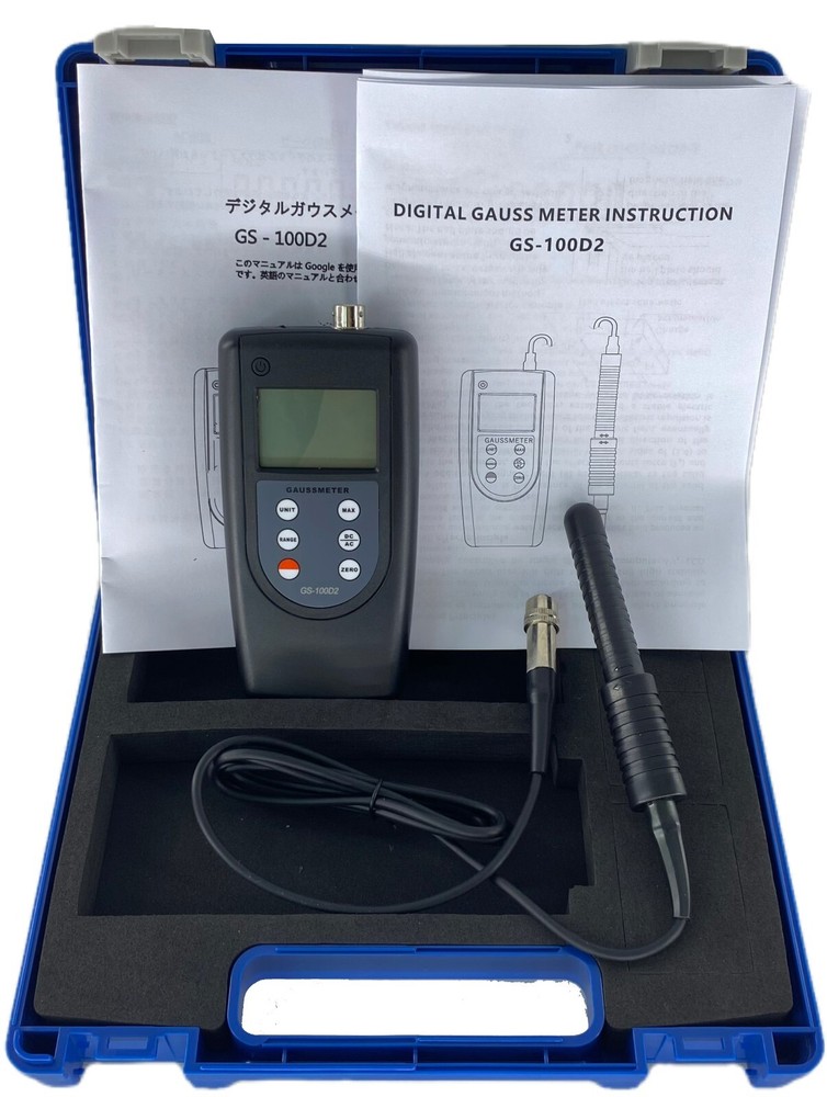 Portable Gaussmeter Tesla Tester 200mT/2000mT Range Conversion with Hall Sensor