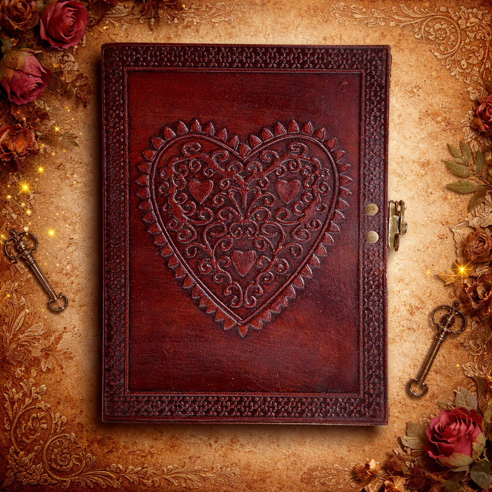 Handmade Genuine Leather Journal 8x6" Vintage Rustic Notebook Single Lock Diary