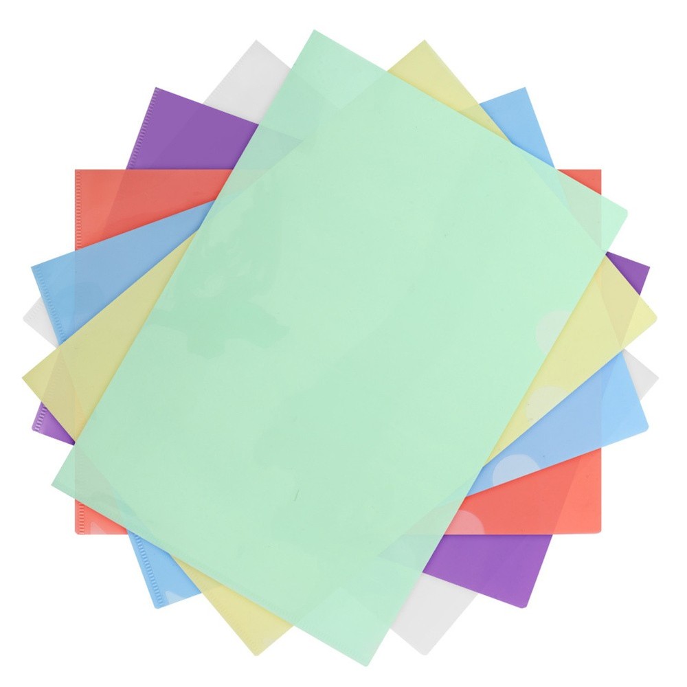 24 Pcs Plastic File Folders with Pockets Document Sleeves Bag Envelopes