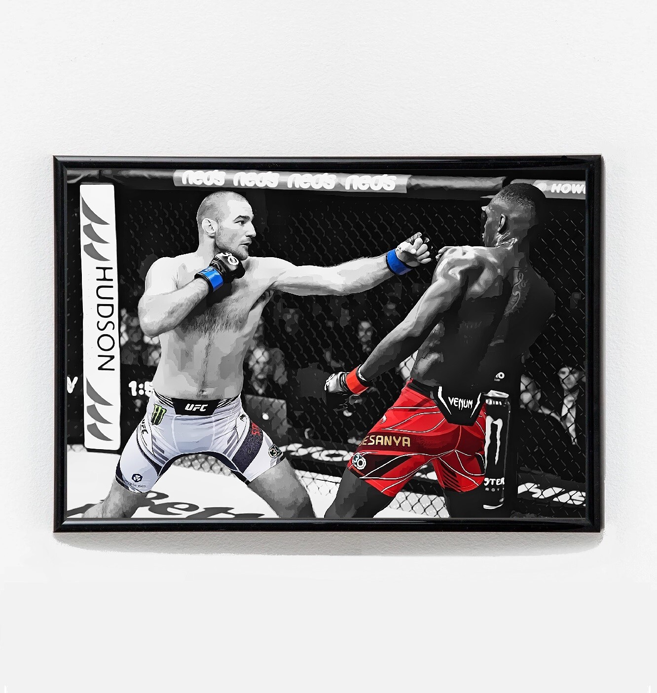 Sean Strickland vs Israel Adesanya Fight Poster UFC 293 Art - NEW USA