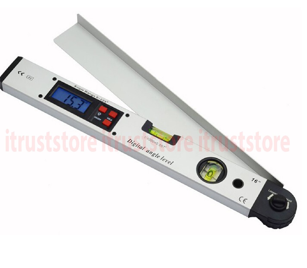 LONG DIGITAL PROTRACTOR GAUGE ANGLE FINDER PROTRACTER GAGE LEVEL TOOL