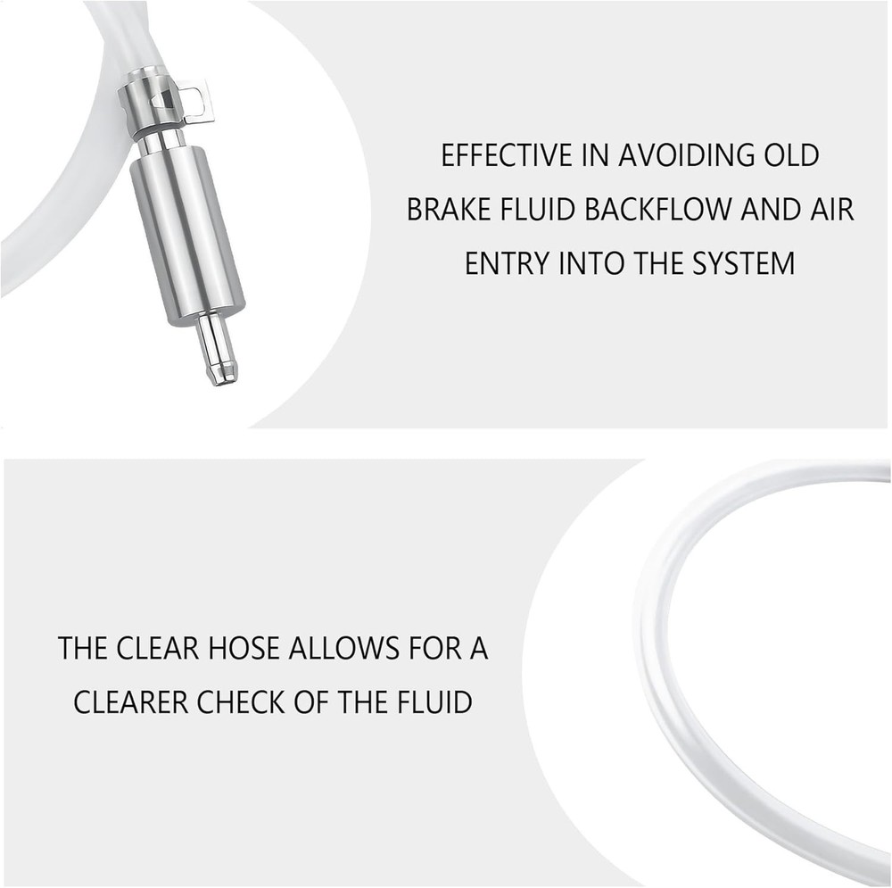 Compact Brake Fluid Bleeder Tool with One-Way Valve - Essential Car Accessory