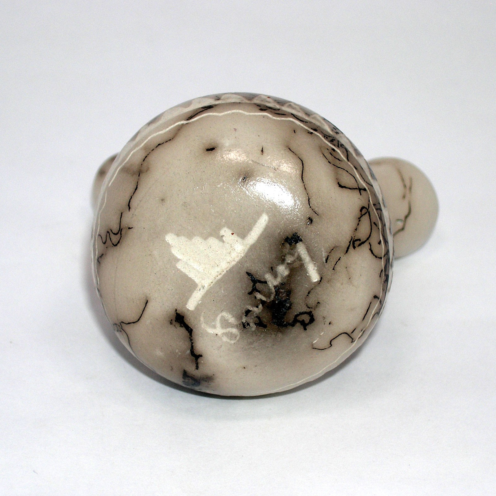 Horse Hair Pottery Wedding Vase Native American Navajo - Signed by Artisan