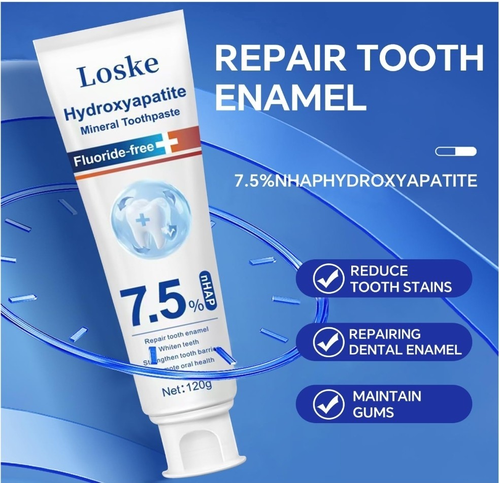 Hydroxyapatite Toothpaste for Stronger Teeth, Natural Remineralization Formula