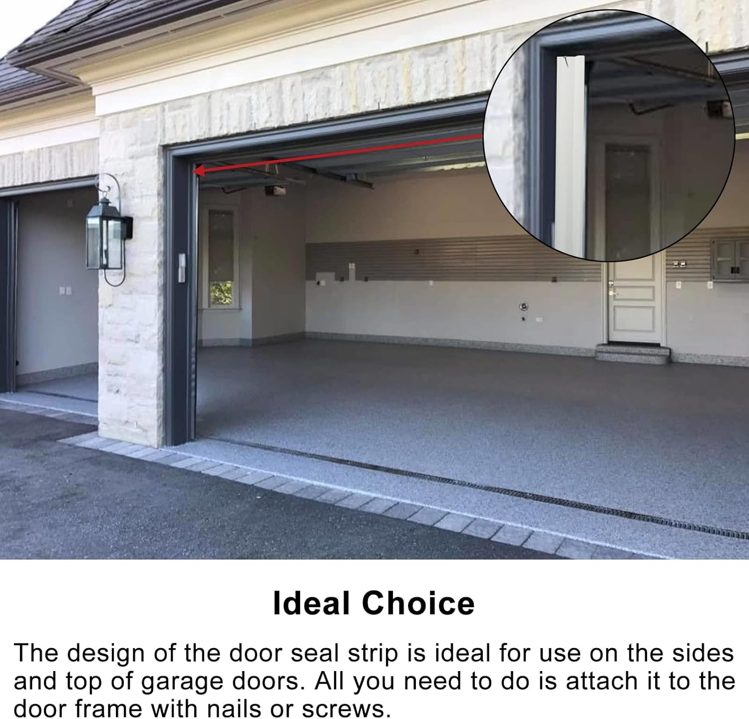 32.8Ft Garage Door Top and Sides Weather Seal Stripping Garage Door Rubber Seal