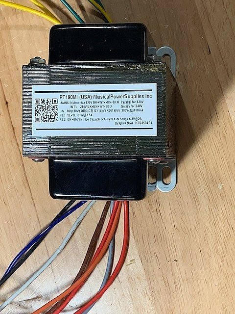 PT190Mi-BLACK POWER TRANSFORMER for TUBE AUDIO (380Vct) 190-0-55-190V x150mA