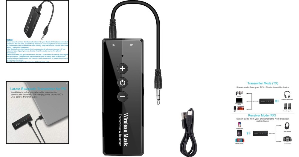 Compact 2026 Bluetooth 5.3 Audio Transceiver: Seamless Wireless Streaming