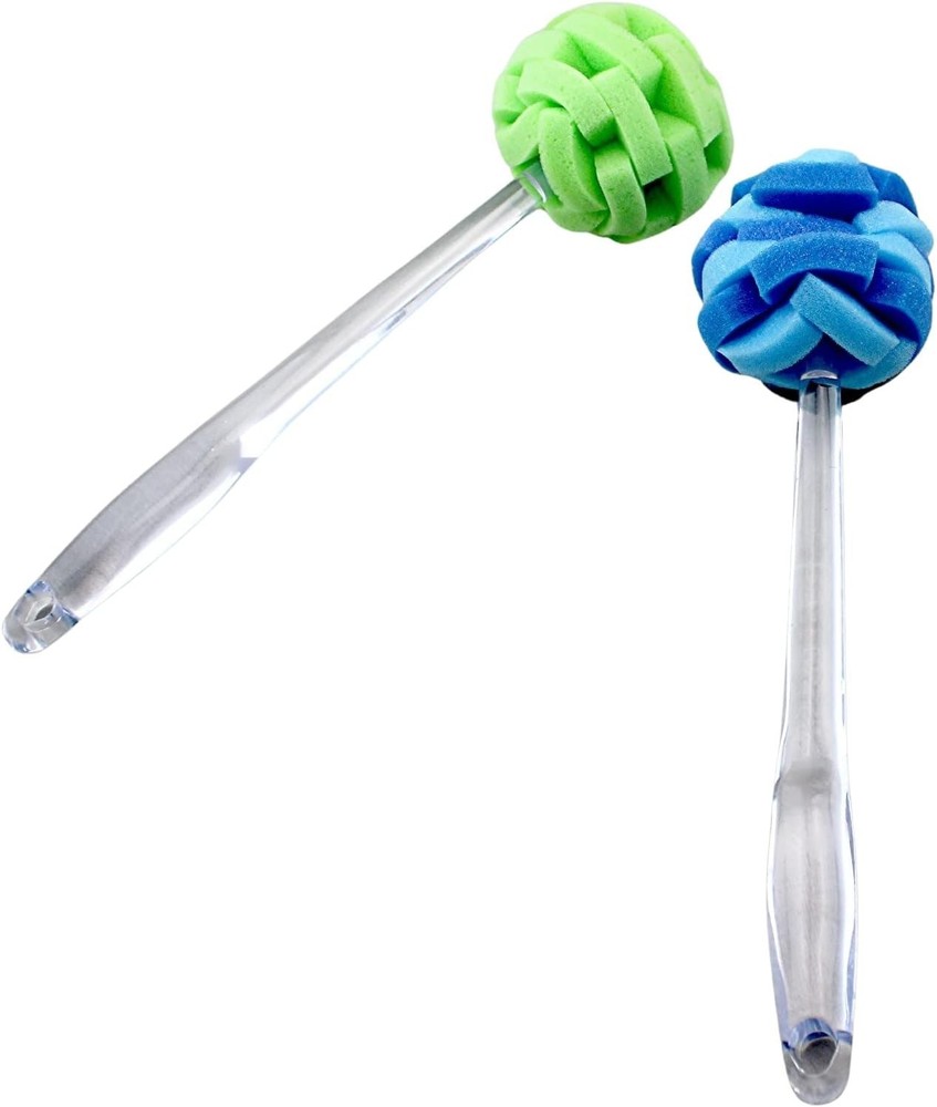 2 Pack Soft Touch Glassware Sponge Puff Dish Brush 11.5" Multi-Purpose Cleaner