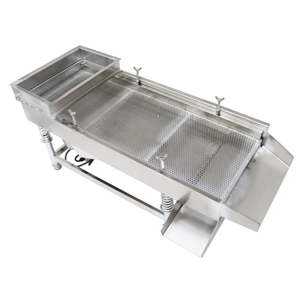 Single Layer Electric Straight Linear Vibrating Sieve Screen 4mm Screen 110V