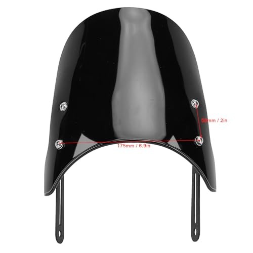 Motorcycle Windshield, Motorcycle Front Windshield Windscreen for Black