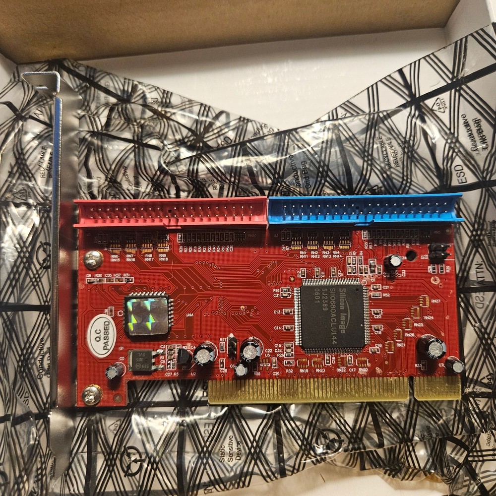 Silicon Image SiI680ATA ATA (SATA) Controller Card PCI Interface Board