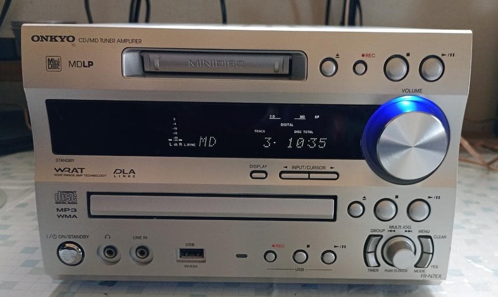 ONKYO FR-N7EX CD MD Recorder Compact Disk Mini Disk Deck AC100V