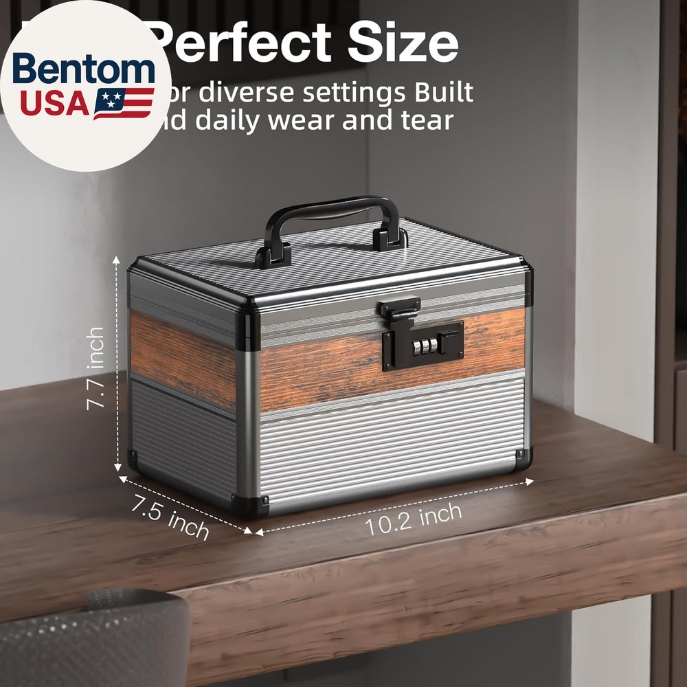 Security Lock Box with Code Medicine Lock Box for Personal Items (Size Small 10I